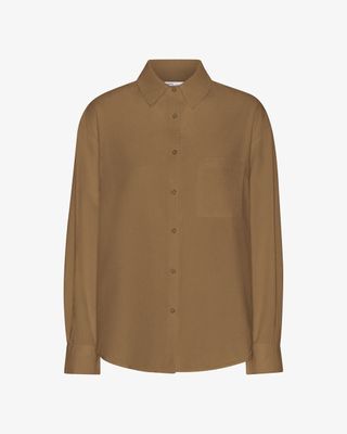 Organic Oversized Shirt - Sahara Camel