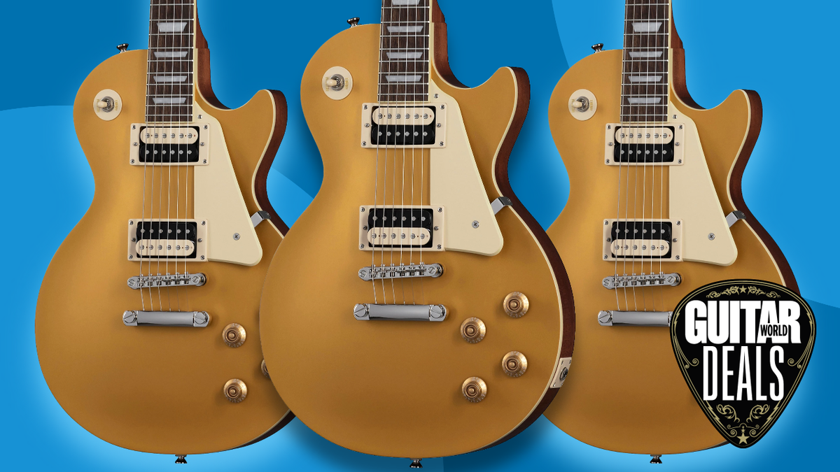 Musician&#039;s Friend has slashed the price of the Epiphone Les Paul Traditional Pro IV down to only $399! 