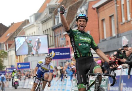 Bryan Coquard (Team Europcar) wins the opening stage of the Four Days of Dunkirk
