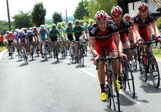 BMC Racing chase, Tour de France 2011, stage eight