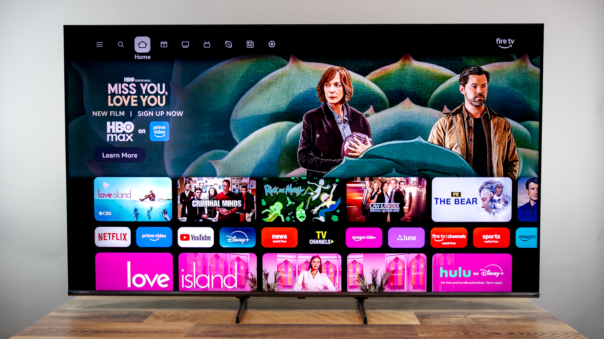 Hisense U6SF Pro TV on a desk