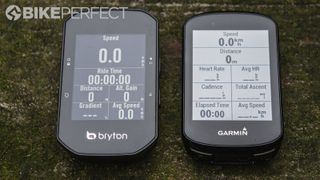 Bryton Rider S500 screens