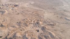 An aerial view of the Sumerian temple.