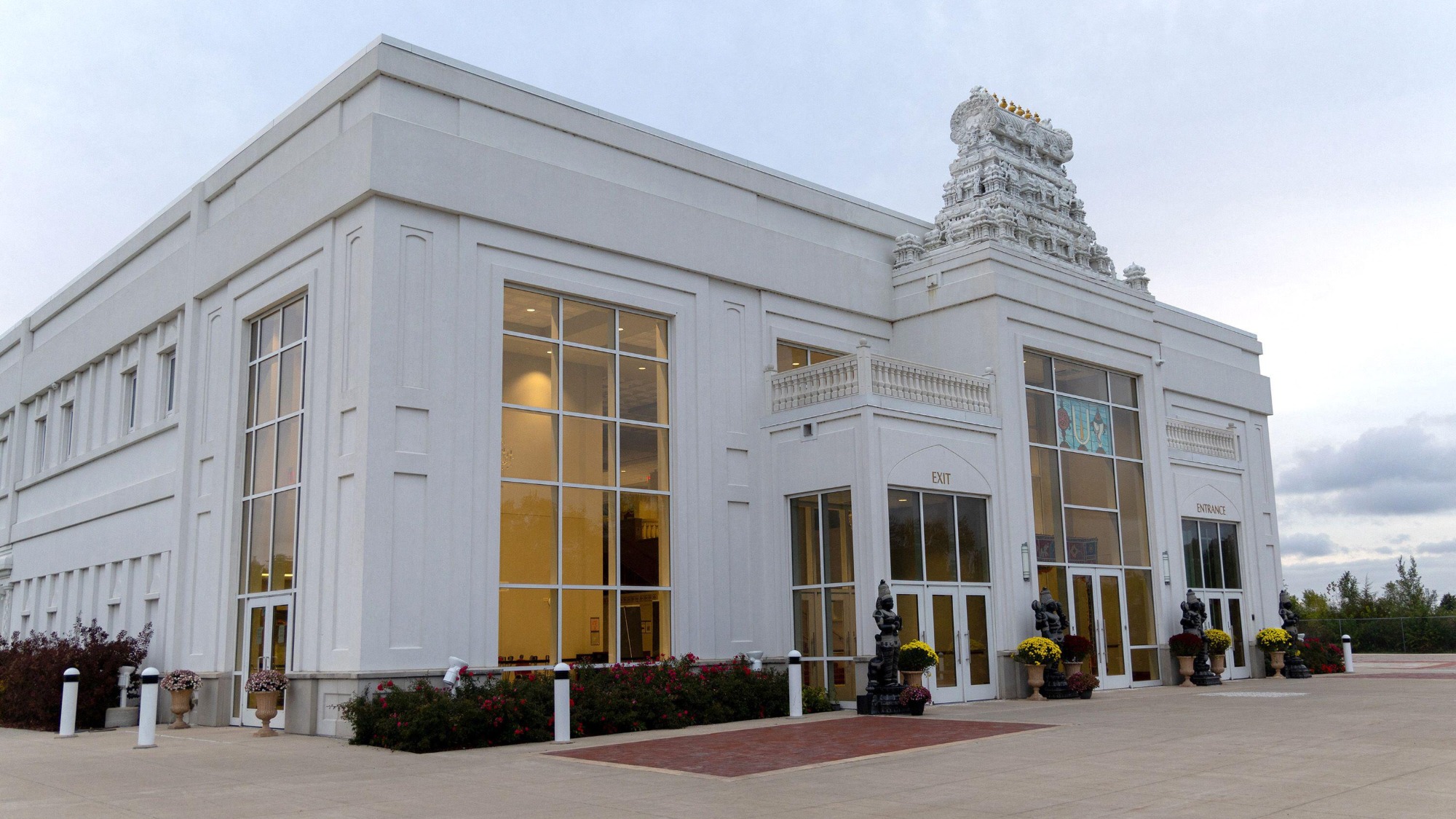 The Sri Venkateswara Swami Balaji Temple stands in Aurora, Illinois, on October 14, 2026. The Hindu temple was the target of a foiled terror attack, according to authorities.