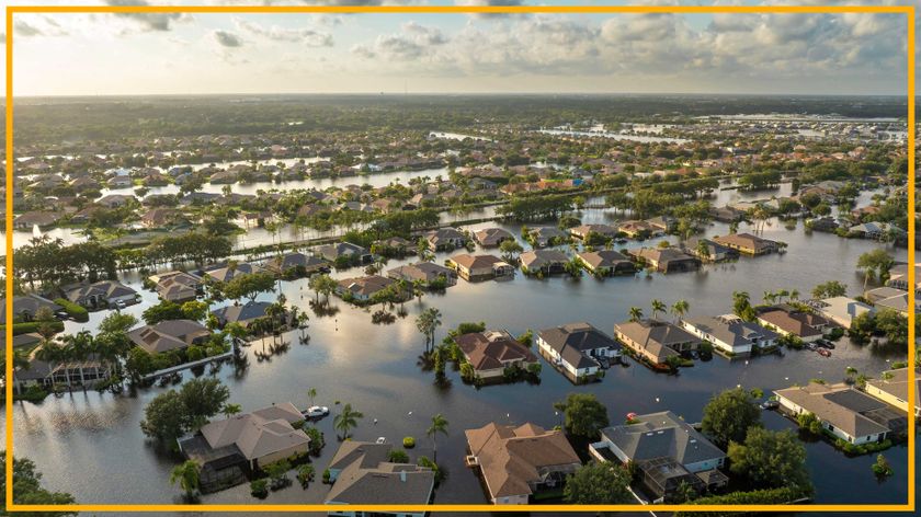 Flooding in Florida caused by tropical storm from hurricane Debby.