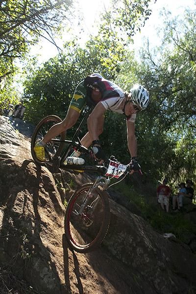 Merlin Spranz from South Australia in action during the men's under 23 cross country.
