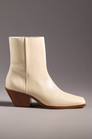 Anthropologie Square-Toe Ankle Boots (Were $200) 