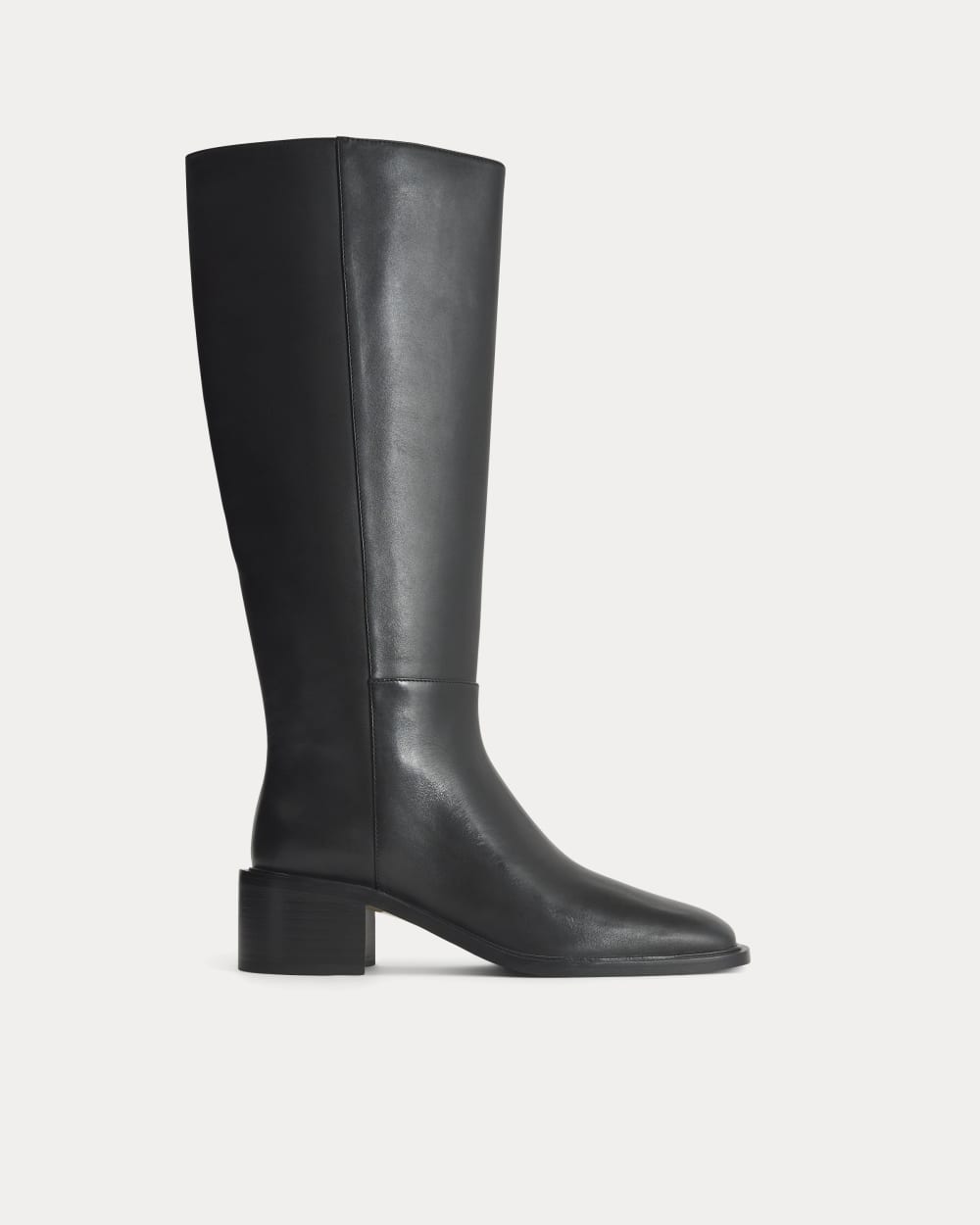 Leather Knee-High City Boot | Black - 5
