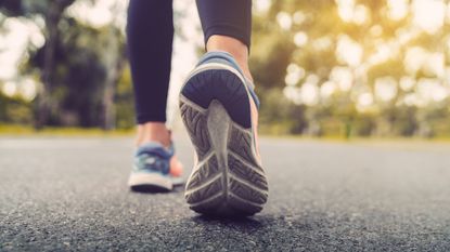 Person walking in active shoes