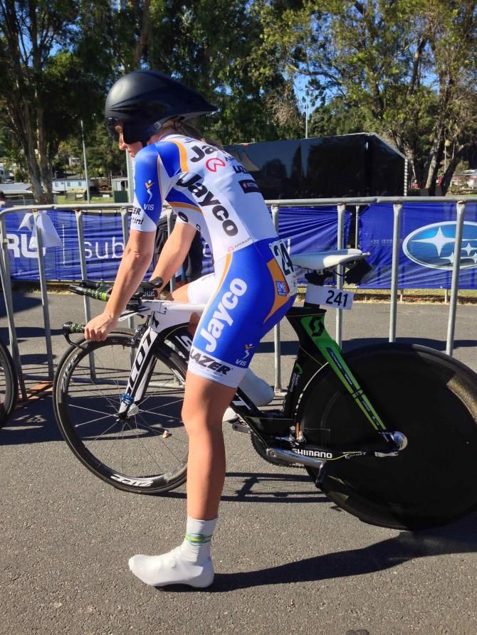 Taryn Heather (Jayco/Apollo - VIS) finished third in the women's TT
