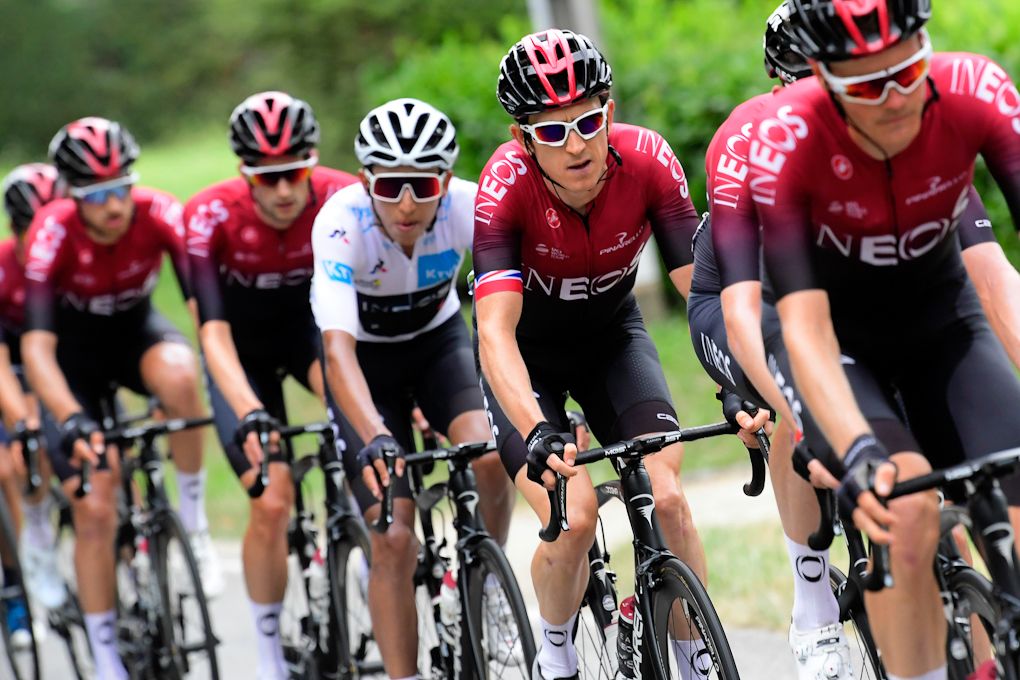 Geraint Thomas and Egan Bernal have things under control in the peloton during stage 12 at the Tour de France