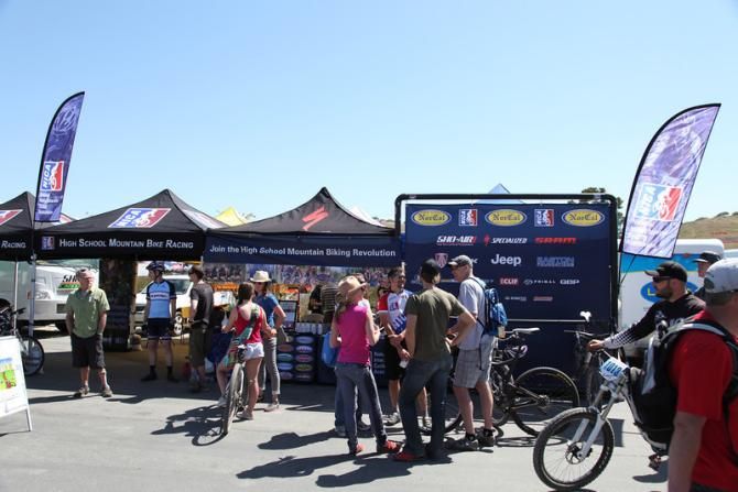 The NICA booth at the Sea Otter Classic