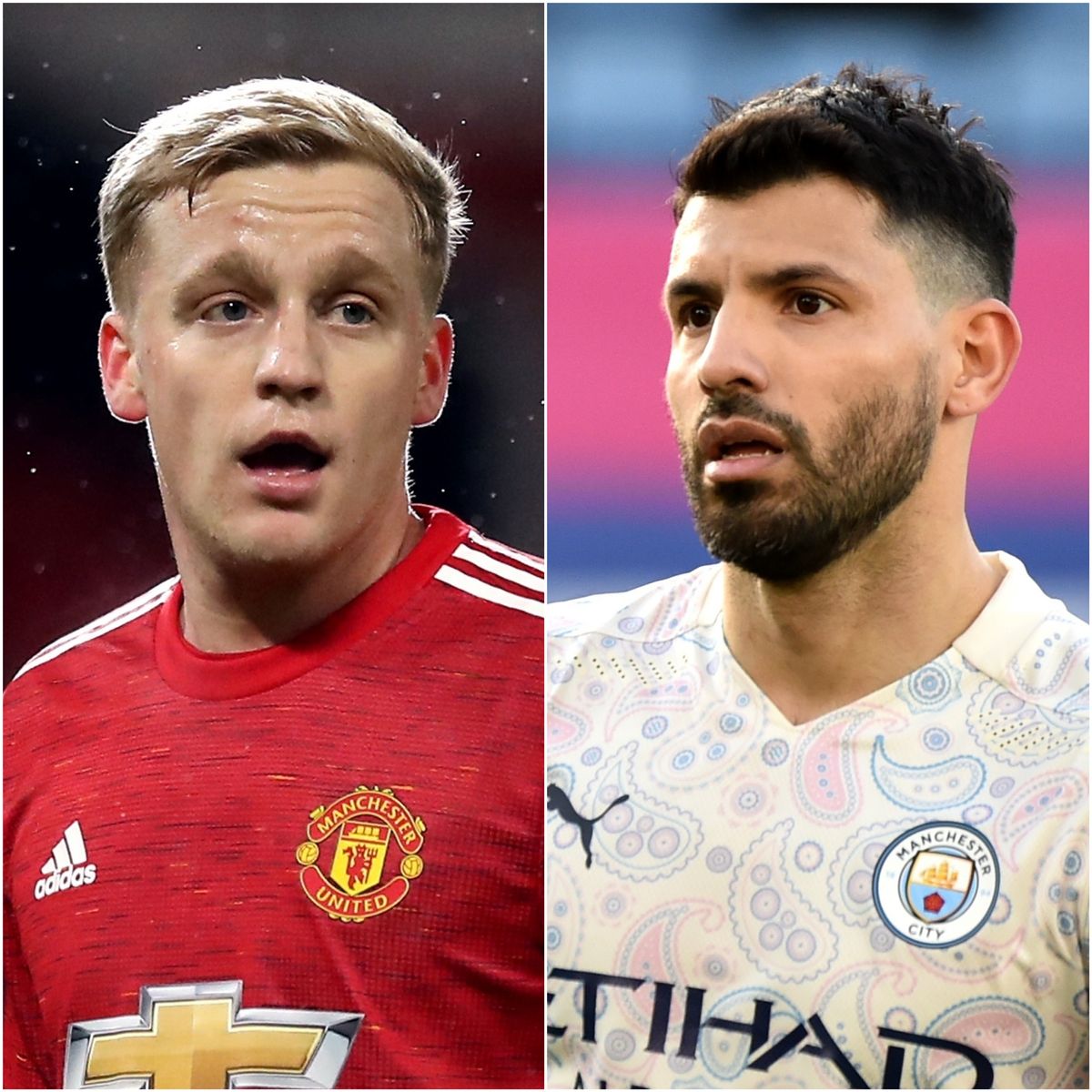 Donny Van De Beek and Sergio Aguero