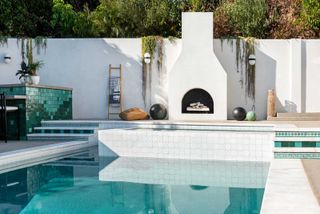 a Moroccan inspired backyard