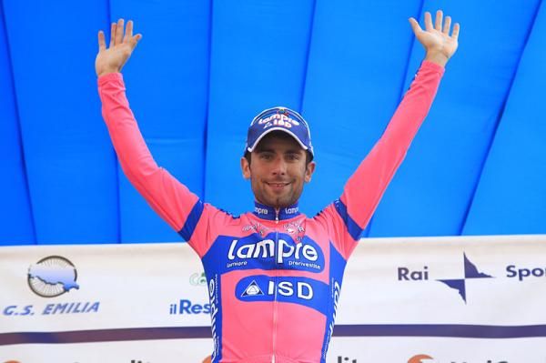 Diego Ulissi (Lampre - ISD) on the podium