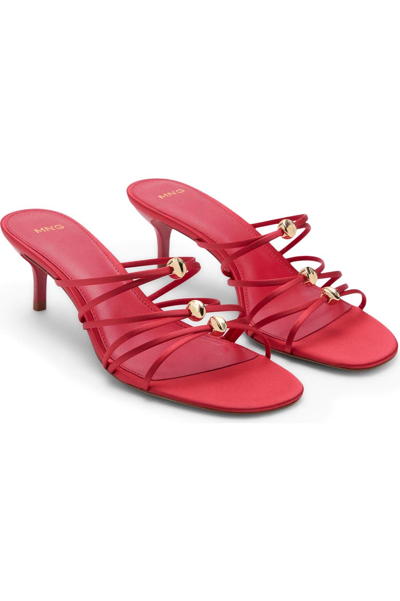 Kitten Heel Satin Strap Sandal