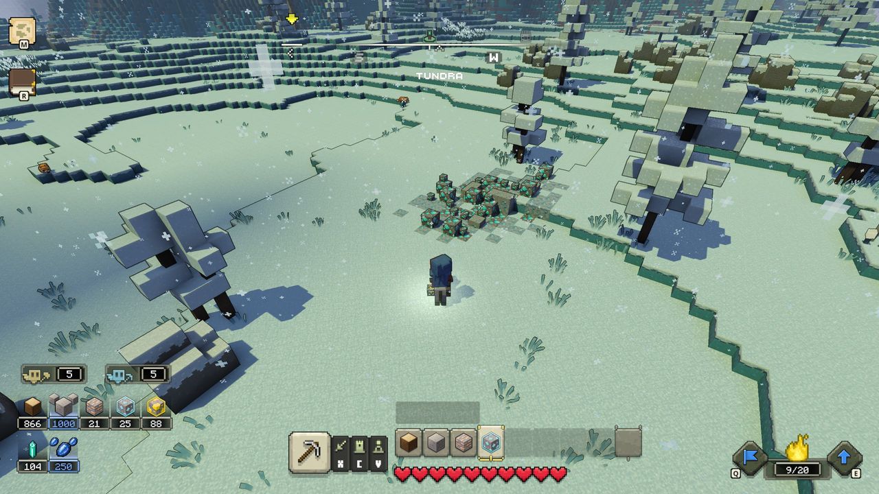Minecraft Legends diamonds in the tundra