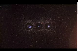 A screenshot from a Samsung teaser video seemingly showing the Galaxy S23 rear cameras