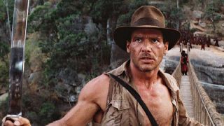 The titular character, Indiana Jones, in one of his films.