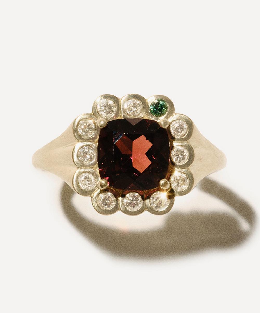 9ct Gold Robin No 1 Garnet Ring
