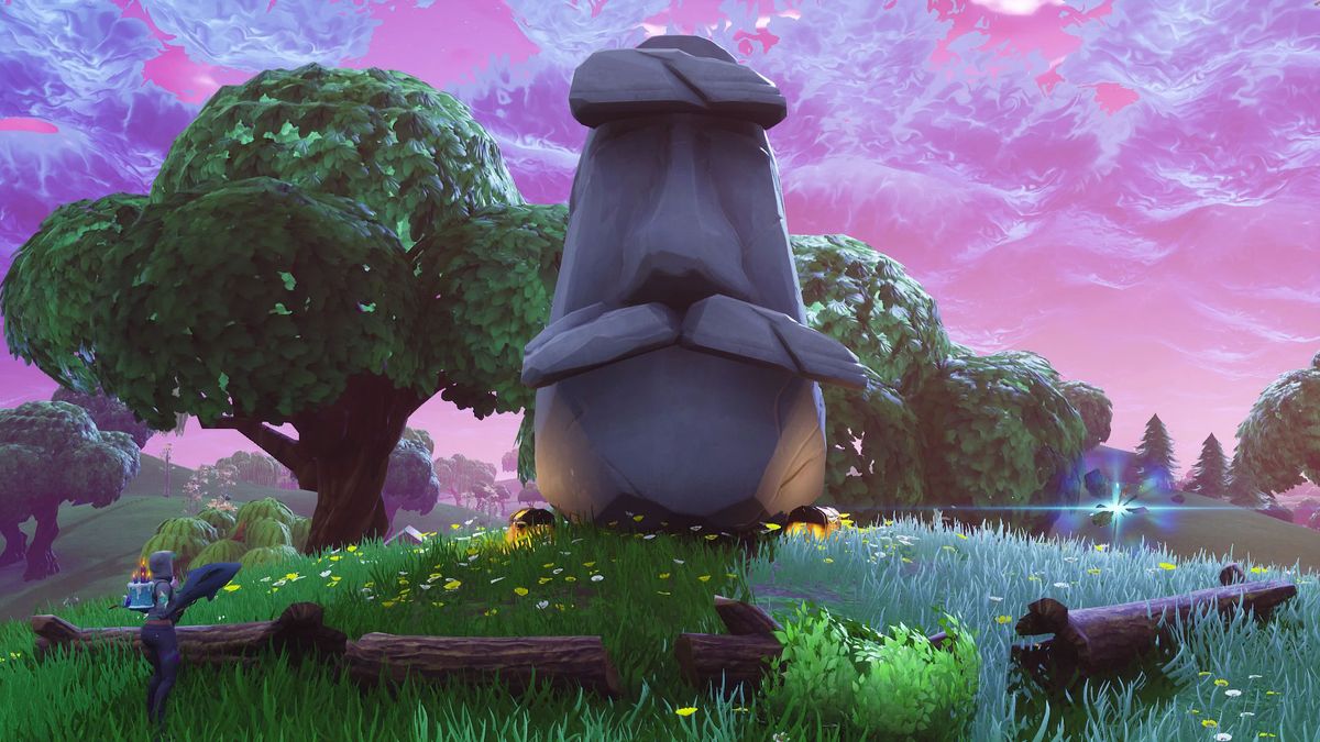 search where the stone heads are looking fortnite season 5 week 6 challenge - fortnite where stone heads are looking