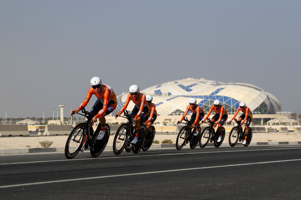 Boels Dolmans Cycling Team won the women's TTT at the Worlds in Qatar