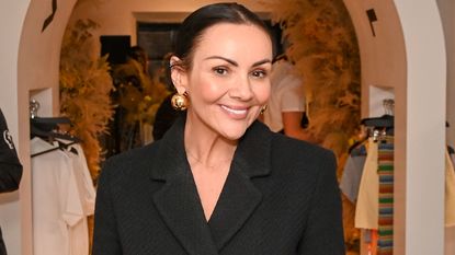 Martine McCutcheon attends the SHEIN x Klarna pop up event on April 07, 2022 in London, England.