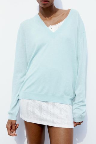 zara, BASIC KNIT SWEATER