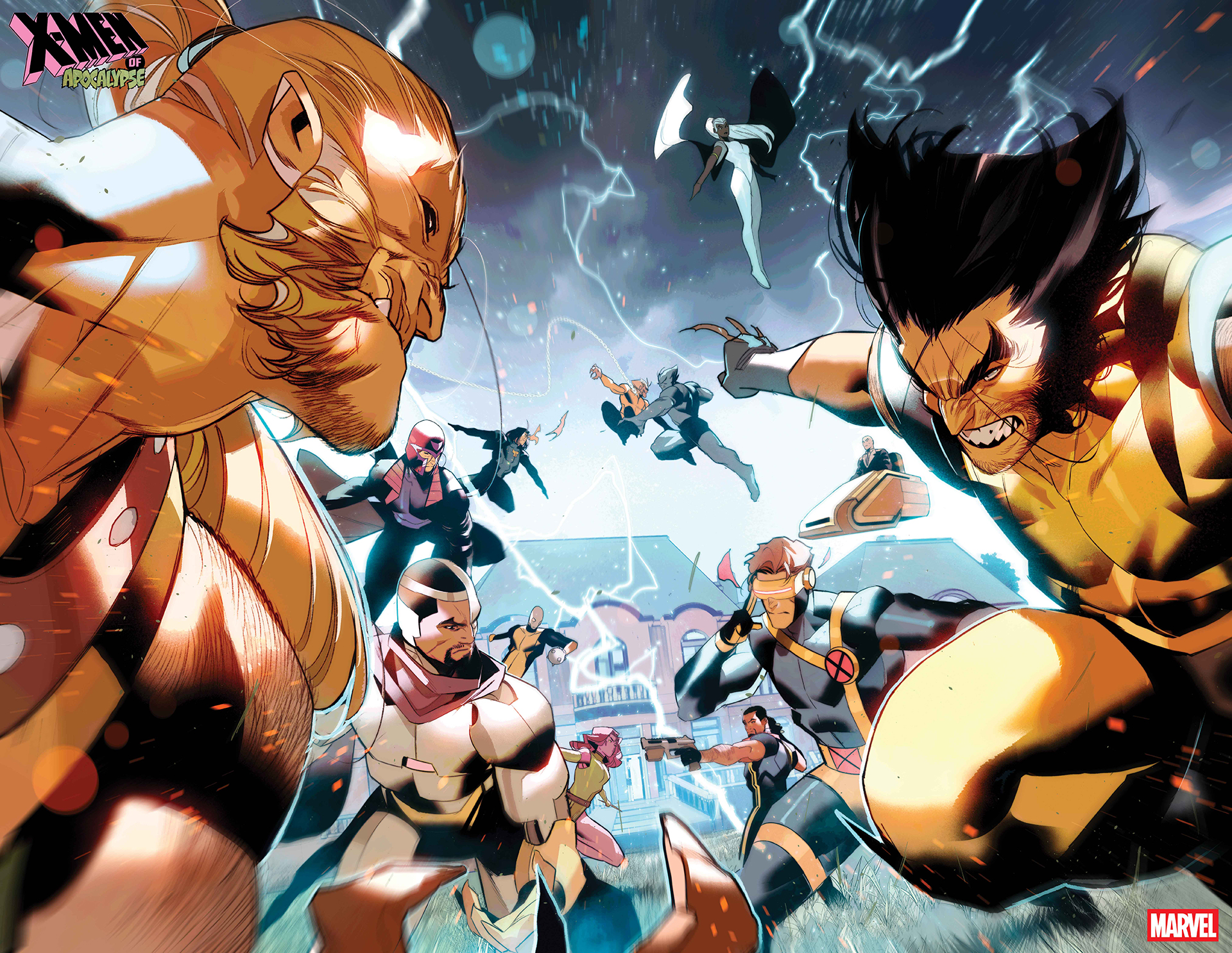The X-Men of Apocalypse facing off with the Marvel Universe X-Men