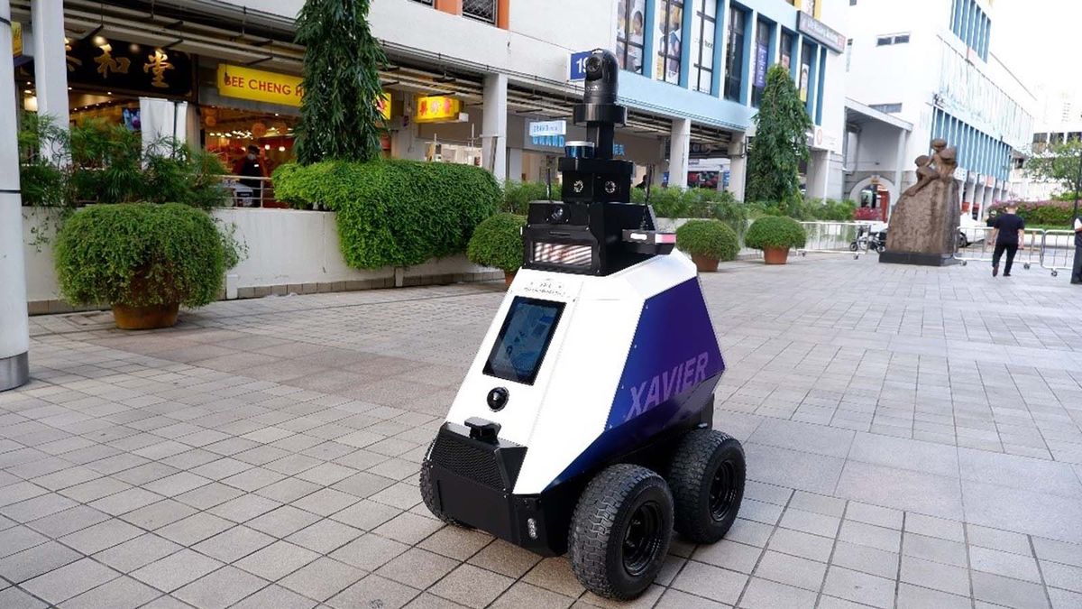 An Xavier Robot On Patrol In Singapore