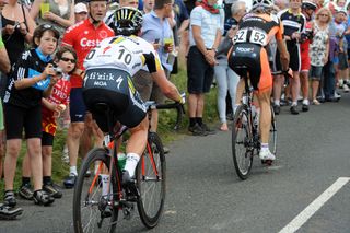 Mark Cavendish and Malcolm Elliott, British road race national championships 2011