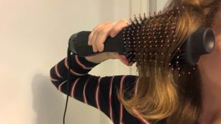 Drying hair with the Revlon One-Step Hair Dryer