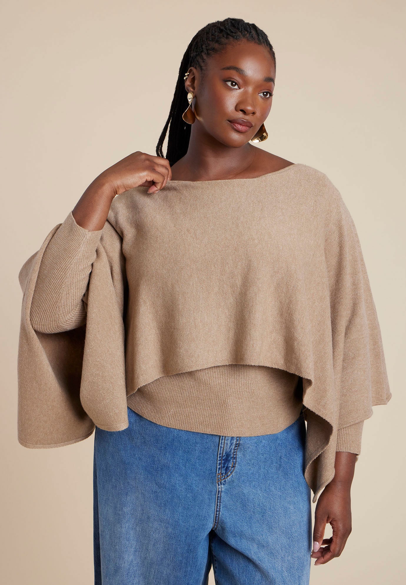 Layered Cape Sweater