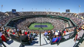 General view of Stadium 1 during the BNP Paribas Open at Indian Wells Tennis Garden, CA