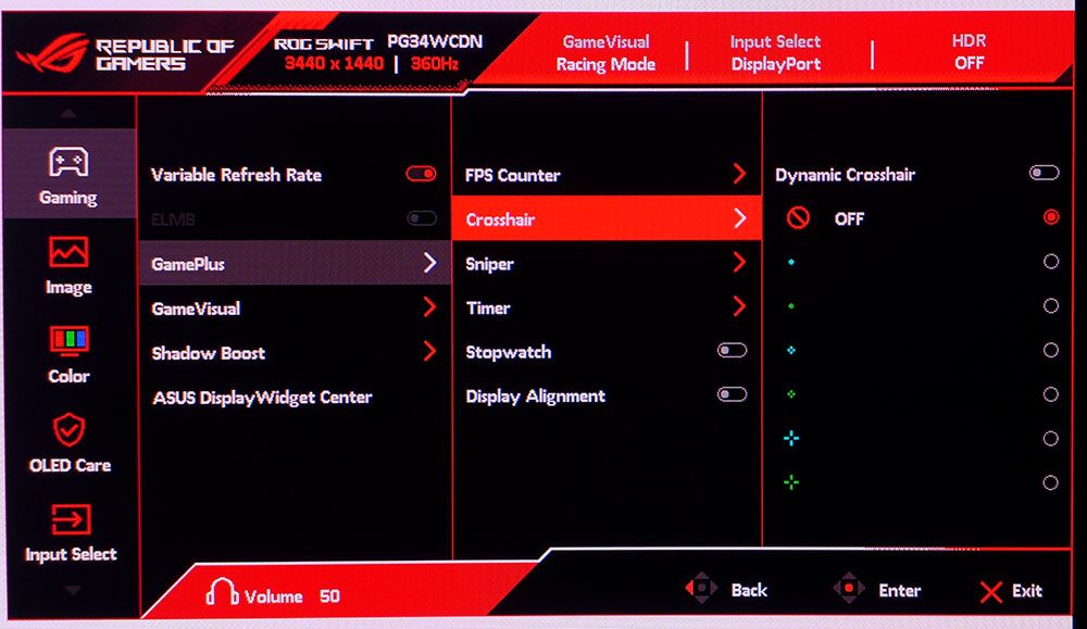 Asus ROG Swift PG34WCDN
