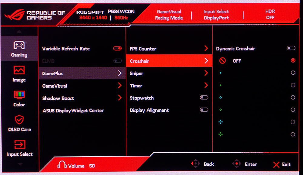 Asus ROG Swift PG34WCDN