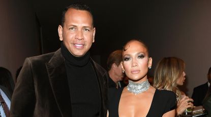 Alex Rodriguez and Jennifer Lopez attend the Tom Ford AW20 Show at Milk Studios on February 07, 2020 in Hollywood, California. 