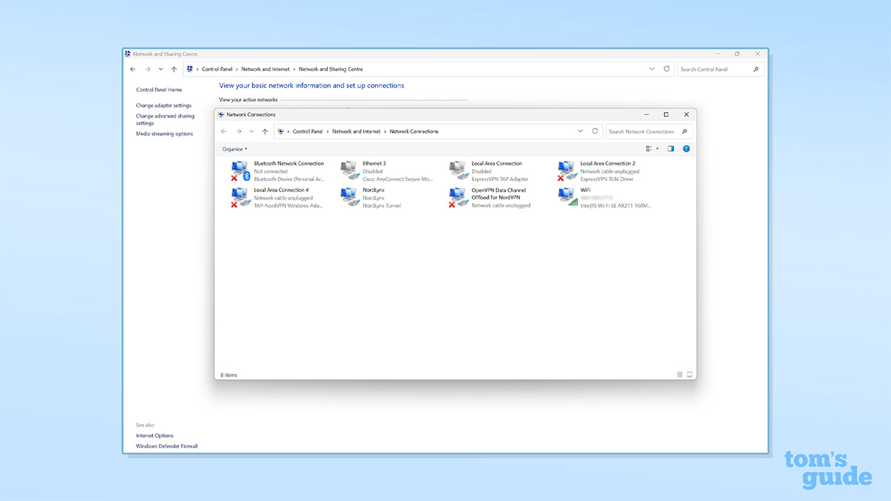 Screenshot of steps to set up virtual router on Windows