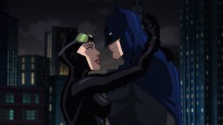 Batman and Catwoman embracing in Batman: Hush