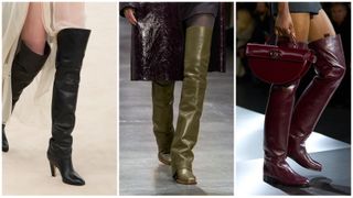 fall 2024 runway boots, Chloe, Fendi, Gucci