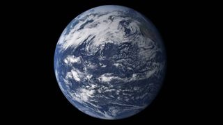 Earth is an ocean planet, as this image from NASA's Terra satellite shows.