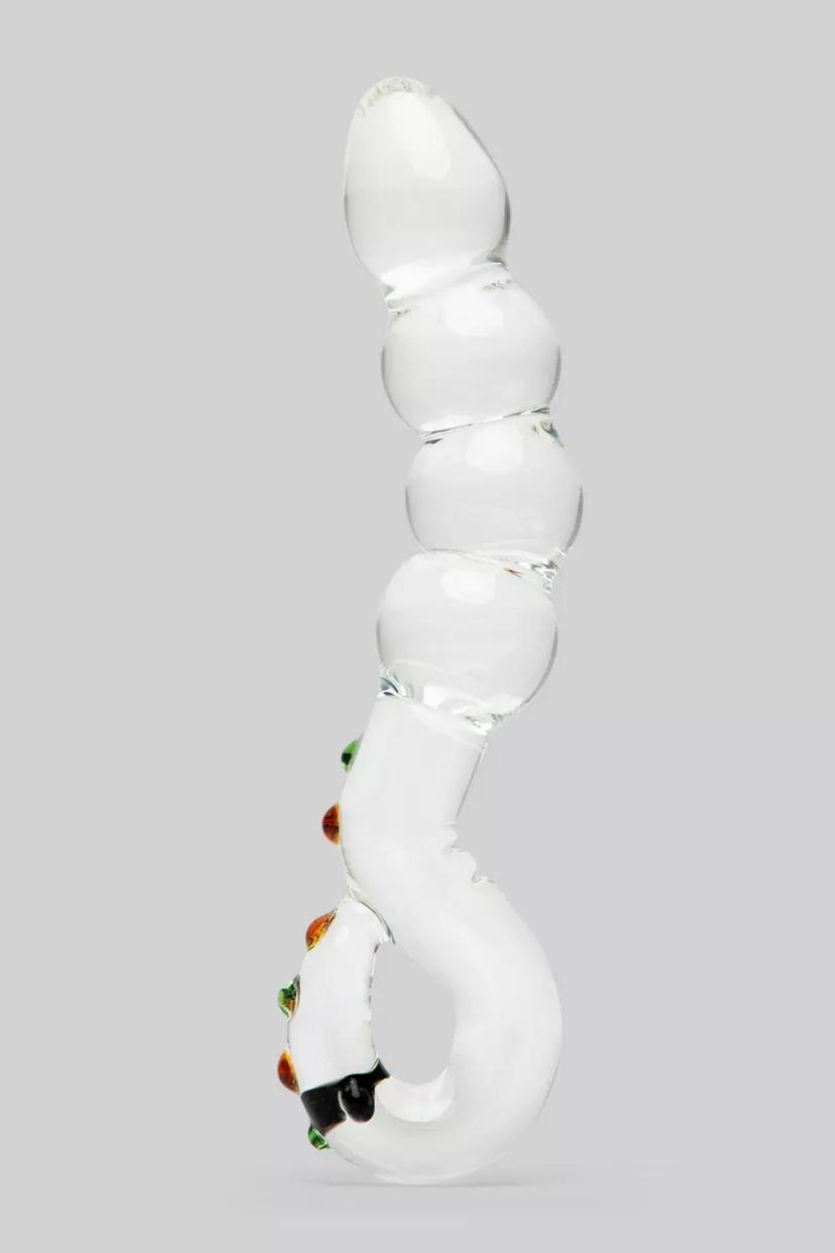 Lovehoney Sensual Glass Curved Beaded Dildo