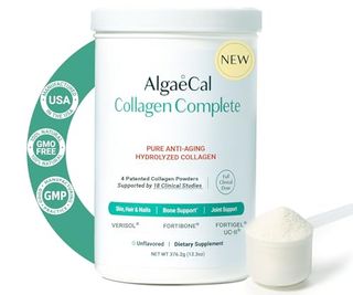 Algaecal Hydrolyzed Collagen Complete - Anti-Aging Collagen Powder With Clinically-Supported Beauty Collagen, Patented Formulation Verisol, Fortibone & Fortigel, Multi Collagen Peptides, 30 Servings