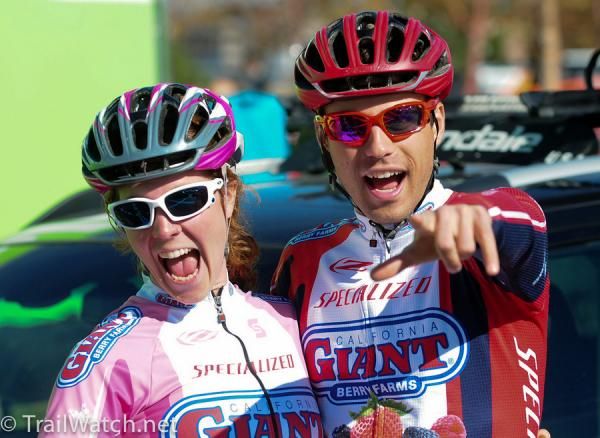 Cal Giant team-mates Teal Stetson-Lee and Jesse Anthony.