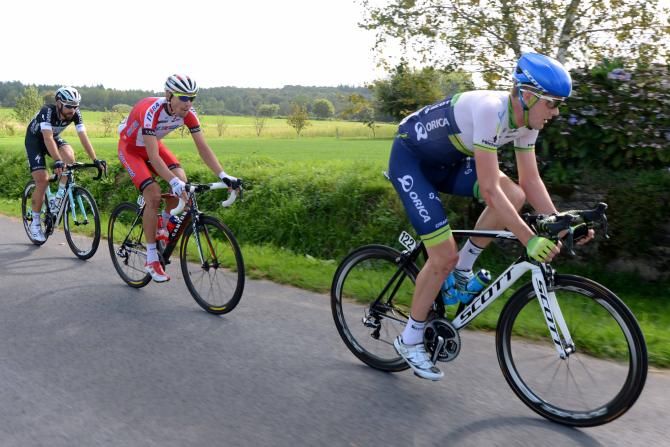 Luke Durbridge (Orica-GreenEdge) in the break