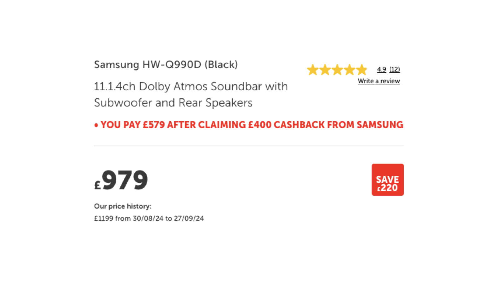 The Samsung Q990D Dolby Atmos soundbar system is so crazily cheap right now, I might buy two