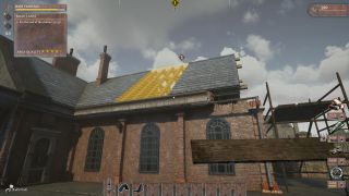 An image showing a roof being rebuilt in WW2 Rebuilder.