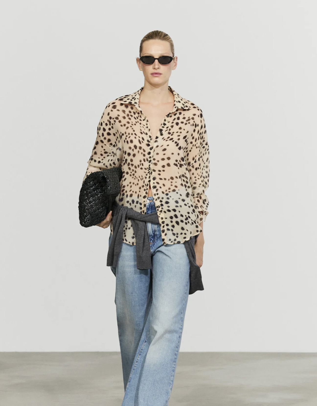 Massimo Dutti, Animal Print Flowing Shirt