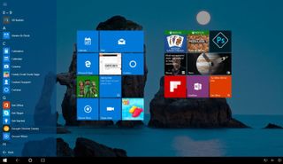 Old Start screen (Windows 10 version 1511)