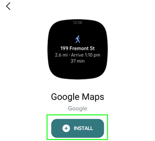fitbit google maps app installation page